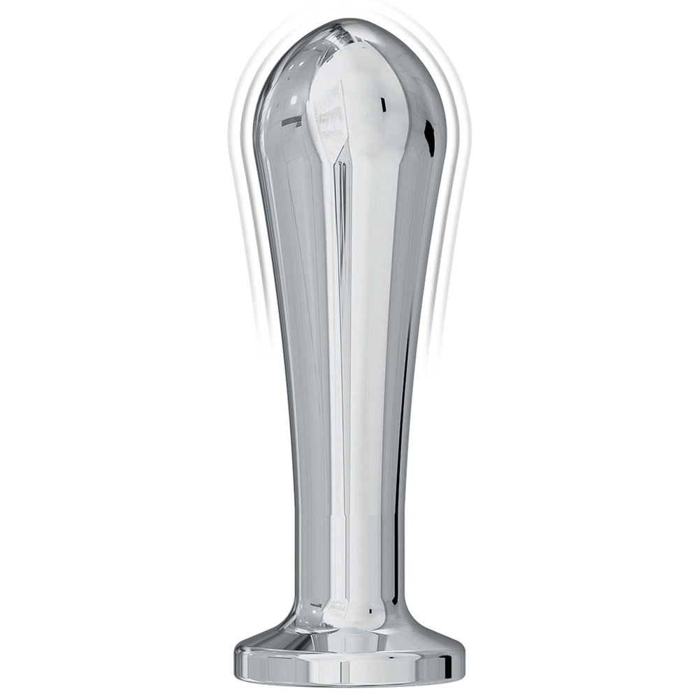 Ass-Sation Remote Vibrating Metal Anal Bulb Silver | 782631311716 | Available at EroticWarehouse.com