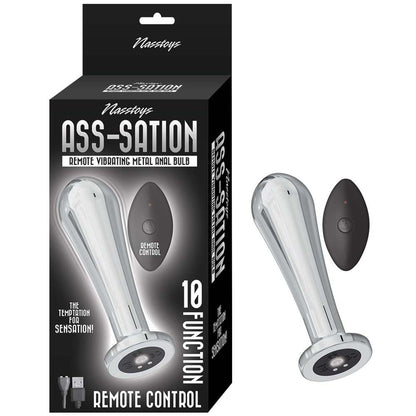Ass-Sation Remote Vibrating Metal Anal Bulb Silver | 782631311716 | Available at EroticWarehouse.com