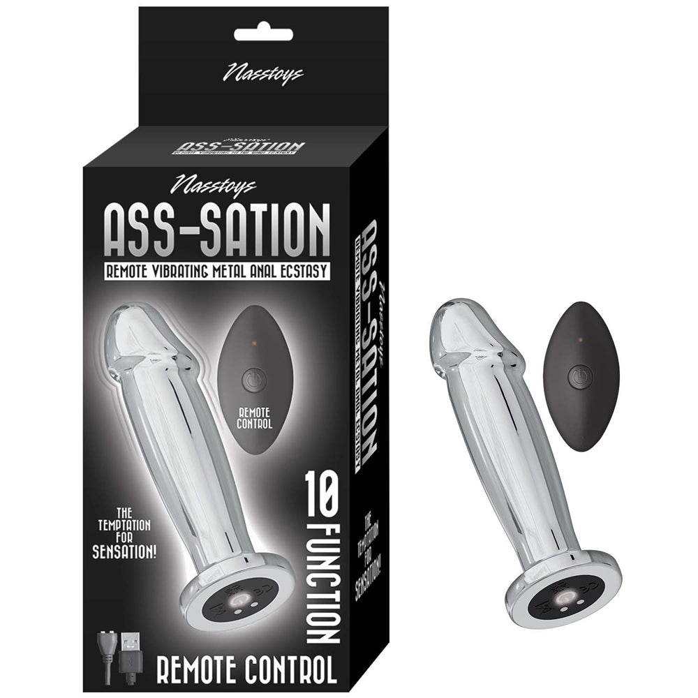 Ass-Sation Remote Vibrating Metal Anal Ecstasy Silver | 782631311815 | Available at EroticWarehouse.com