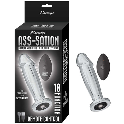 Ass-Sation Remote Vibrating Metal Anal Ecstasy Silver | 782631311815 | Available at EroticWarehouse.com