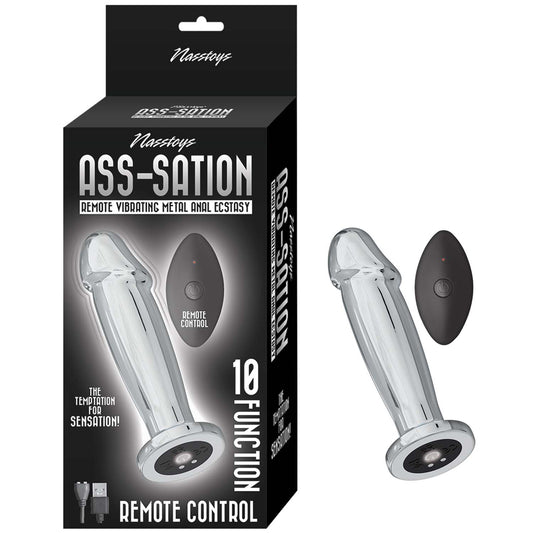Ass-Sation Remote Vibrating Metal Anal Ecstasy Silver | 782631311815 | Available at EroticWarehouse.com