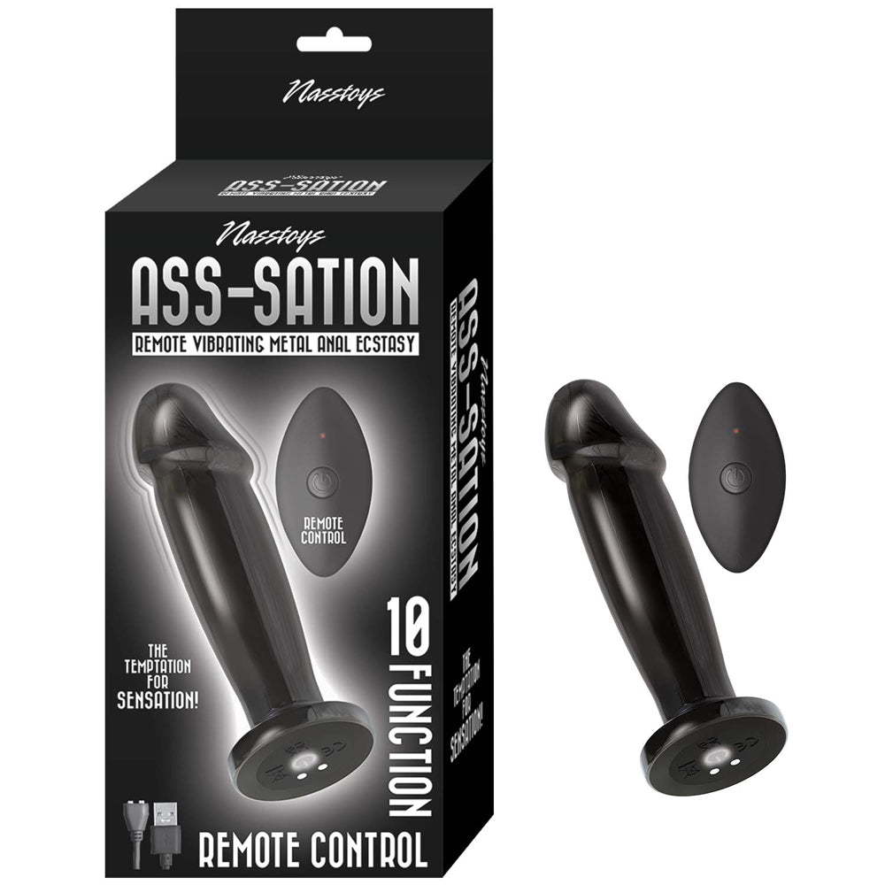 Ass-Sation Remote Vibrating Metal Anal Ecstasy Black | 782631311822 | Available at EroticWarehouse.com