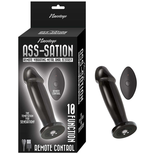 Ass-Sation Remote Vibrating Metal Anal Ecstasy Black | 782631311822 | Available at EroticWarehouse.com