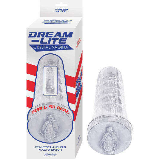Dream-Lite Crystal Vagina Masturbator Clear | 782631312317 | Available at EroticWarehouse.com