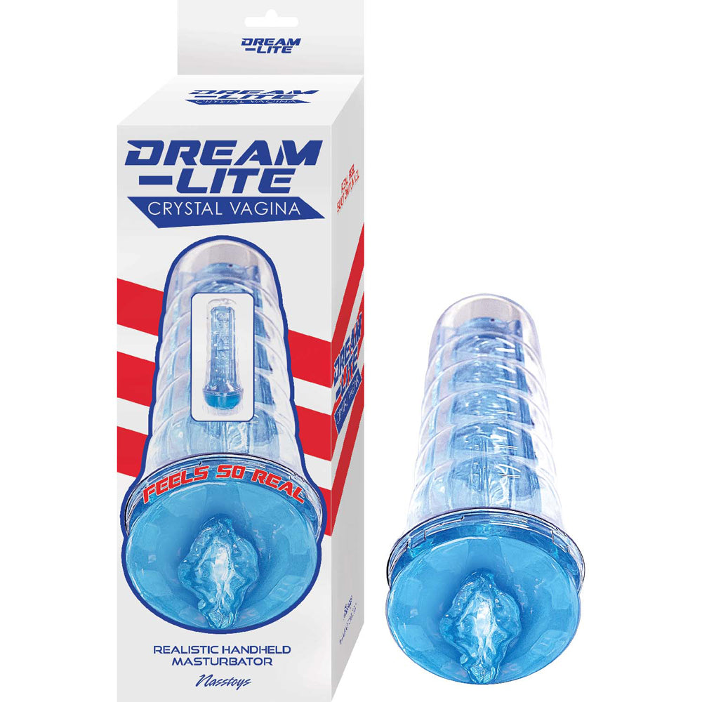 Dream-Lite Crystal Vagina Masturbator Blue | 782631312324 | Available at EroticWarehouse.com