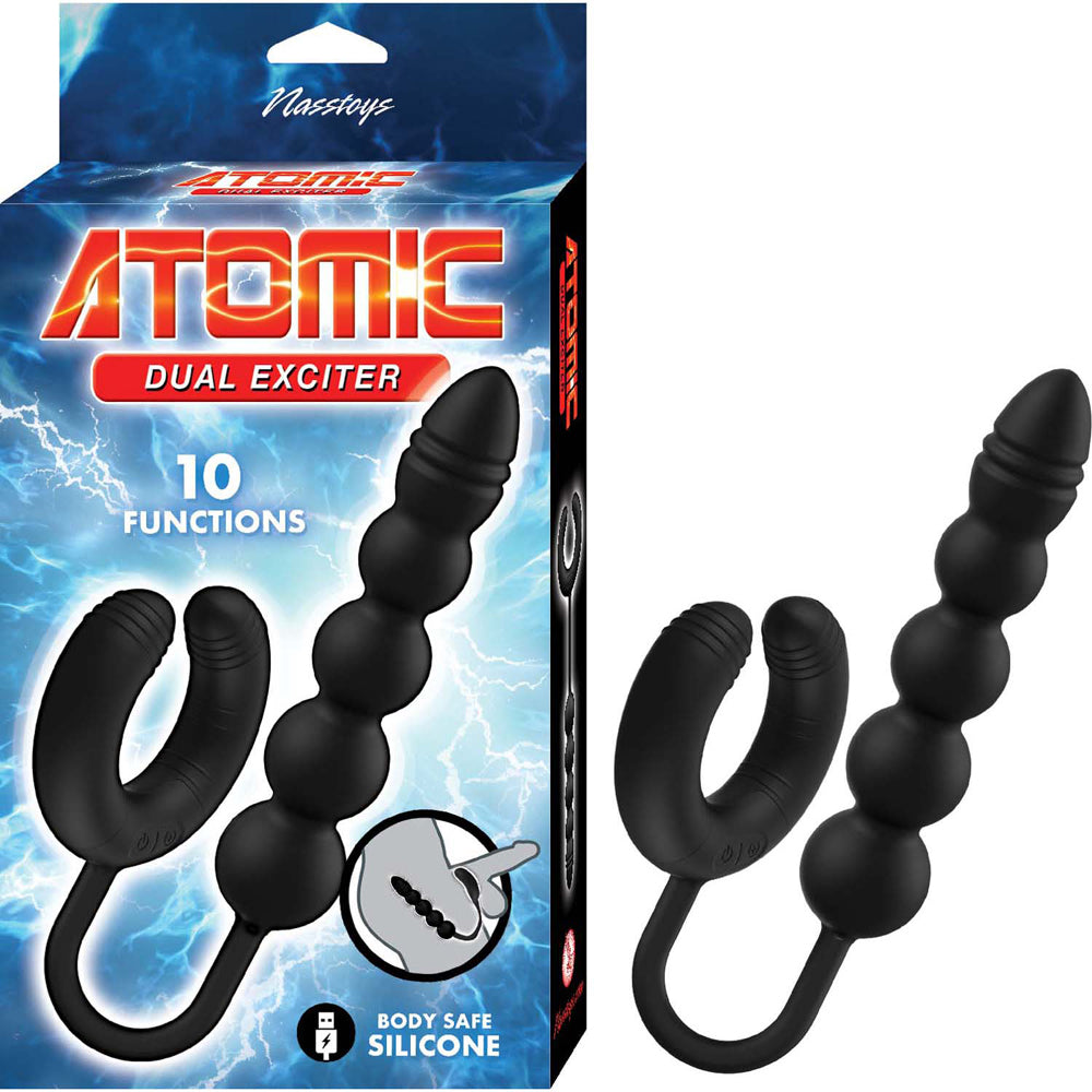 Atomic Dual Exciter Black | 782631312706 | Available at EroticWarehouse.com