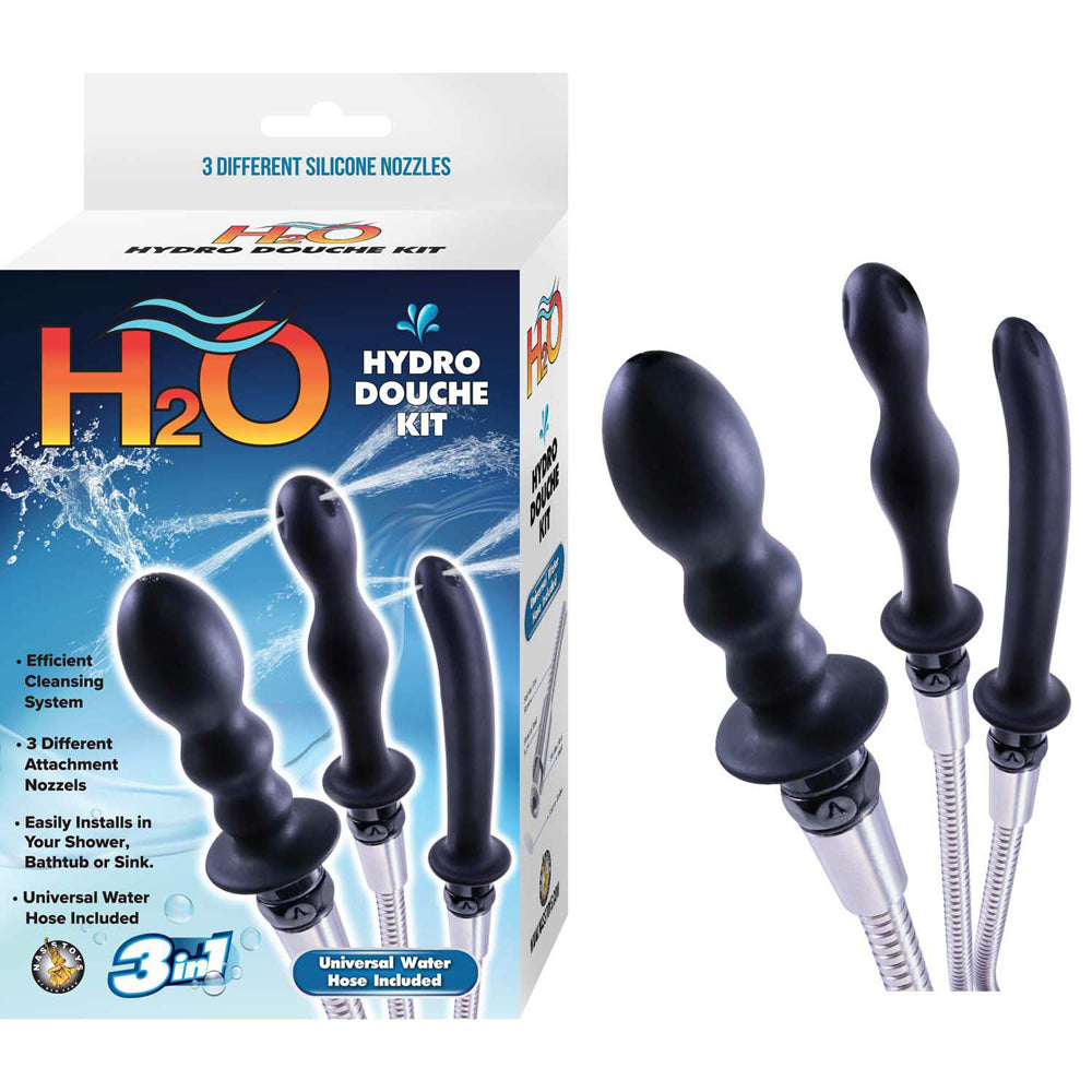 H2O Hydro Douche Kit Black | 782631313406 | Available at EroticWarehouse.com
