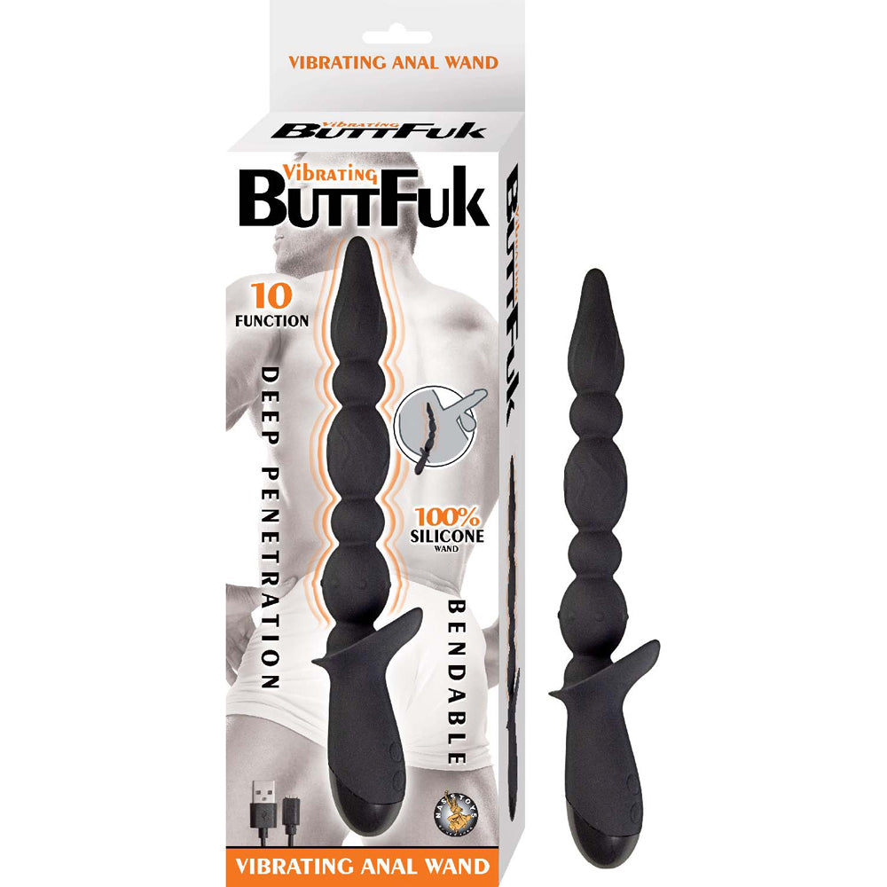 Vibrating Buttfuk Vibrating Anal Wand Black | 782631313505 | Available at EroticWarehouse.com