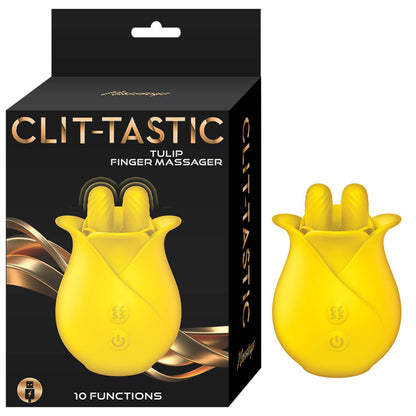 Clit-Tastic Tulip Finger Massager Yellow | 782631316223 | Available at EroticWarehouse.com