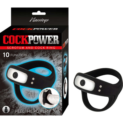 Cockpower Scrotum And Cock Ring Black | 782631317008 | Available at EroticWarehouse.com