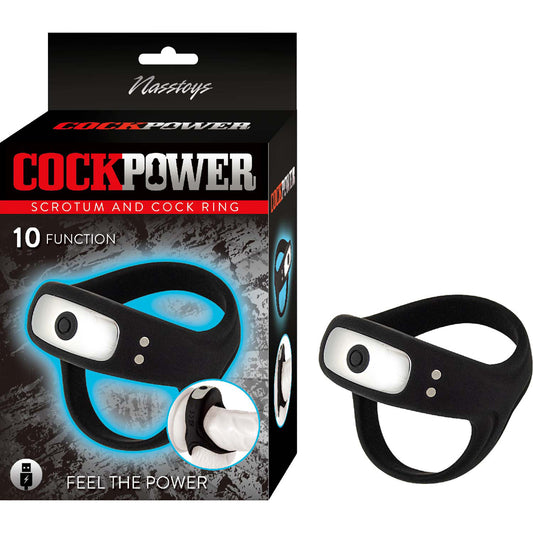 Cockpower Scrotum And Cock Ring Black | 782631317008 | Available at EroticWarehouse.com
