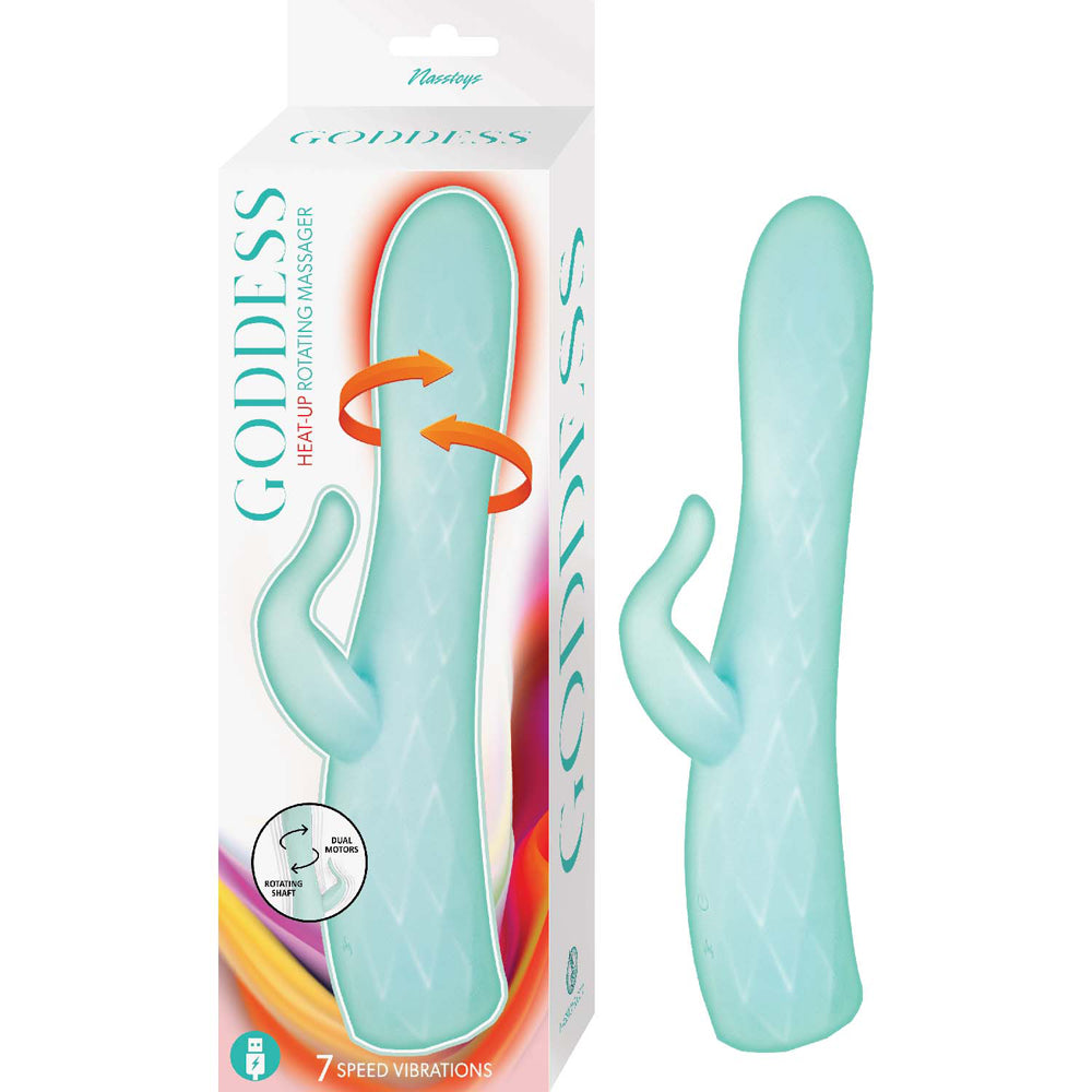 Goddess Heat Up Rotating Massager Aqua | 782631317305 | Available at EroticWarehouse.com