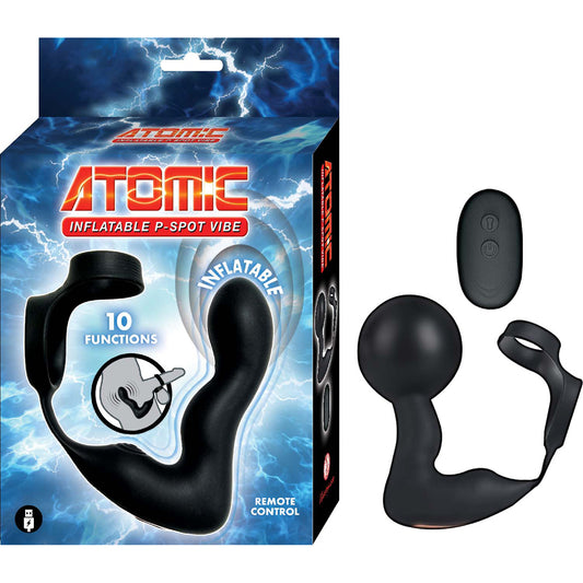 Atomic Inflatable P-Spot Vibe Black | 782631317602 | Available at EroticWarehouse.com