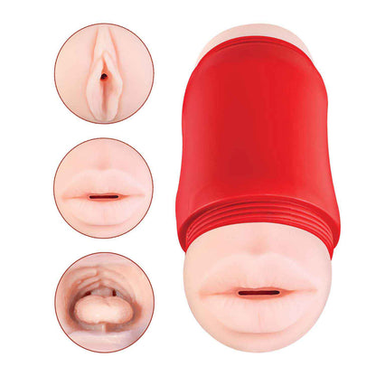 Delite Two Ways Mouth & Vagina Whte | 782631317909 | Available at EroticWarehouse.com