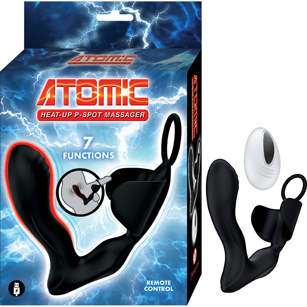Atomic Heat-Up P-Spot Massager Black | 782631318005 | Available at EroticWarehouse.com