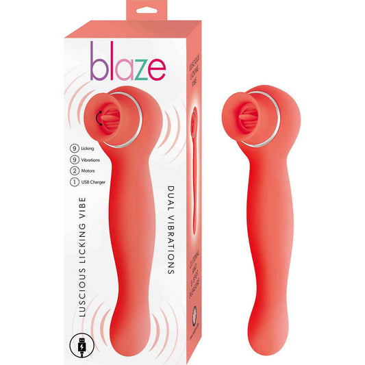 Blaze Lucious Licker Vibe Coral | 782631319217 | Available at EroticWarehouse.com