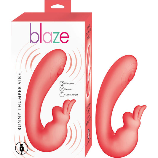 Blaze Bunny Thumper Vibe Coral | 782631319415 | Available at EroticWarehouse.com