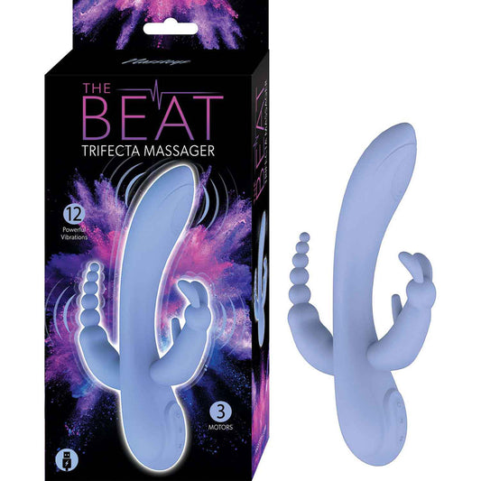 The Beat Trifecta Massager Violet | 782631319620 | Available at EroticWarehouse.com