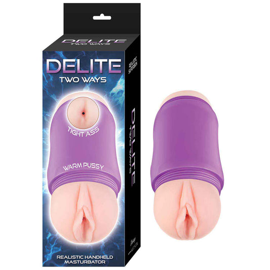 Delite Two Ways Vagina & Ass White | 782631319804 | Available at EroticWarehouse.com