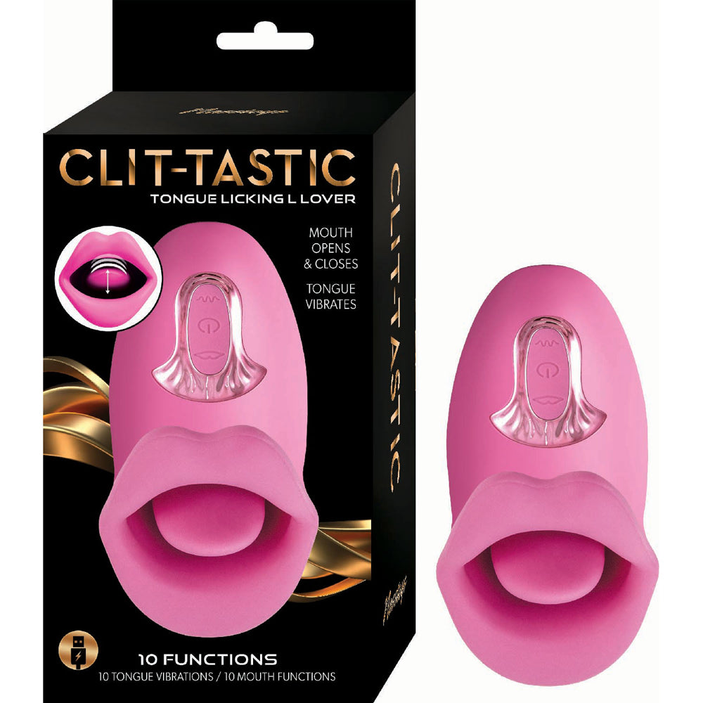 Clit-Tastic Tongue Licking Lover Pink | 782631323115 | Available at EroticWarehouse.com
