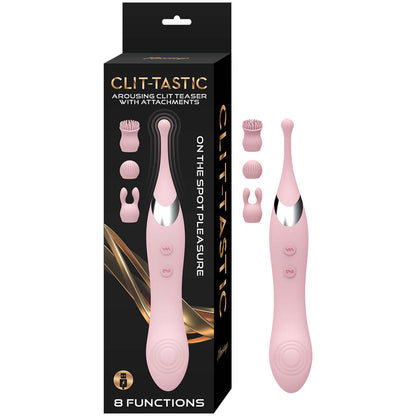 Clit-Tastic Arousing Clit Teaser W/Attachments Pink | 782631323917 | Available at EroticWarehouse.com