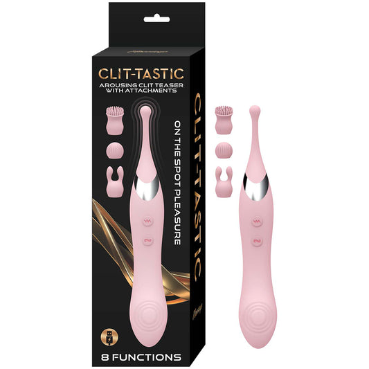 Clit-Tastic Arousing Clit Teaser W/Attachments Pink | 782631323917 | Available at EroticWarehouse.com