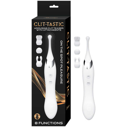 Clit-Tastic Arousing Clit Teaser W/Attachments White | 782631323924 | Available at EroticWarehouse.com