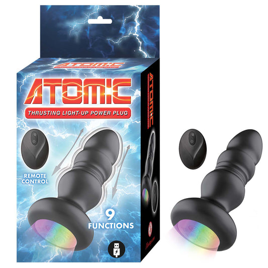 Atomic Thrusting Light-Up Power Plug Black | 782631324105 | Available at EroticWarehouse.com