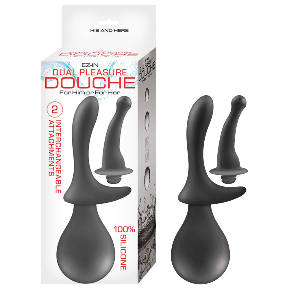 EZ-In Dual Pleasure Douche Black | 782631324303 | Available at EroticWarehouse.com