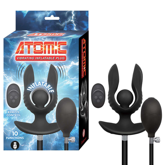 Atomic Vibrating Inflatable Plug Black | 782631324402 | Available at EroticWarehouse.com