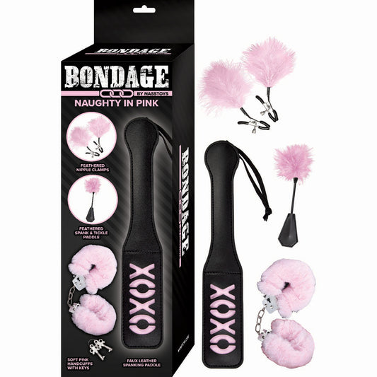 Bondage By Nasstoys Naughty In Pink Black & Pink | 782631324501 | Available at EroticWarehouse.com