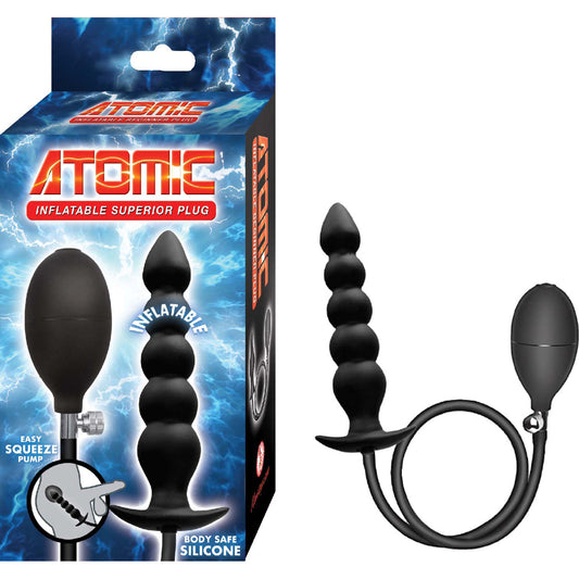 Atomic Inflatable Superior Plug Black | 782631325805 | Available at EroticWarehouse.com