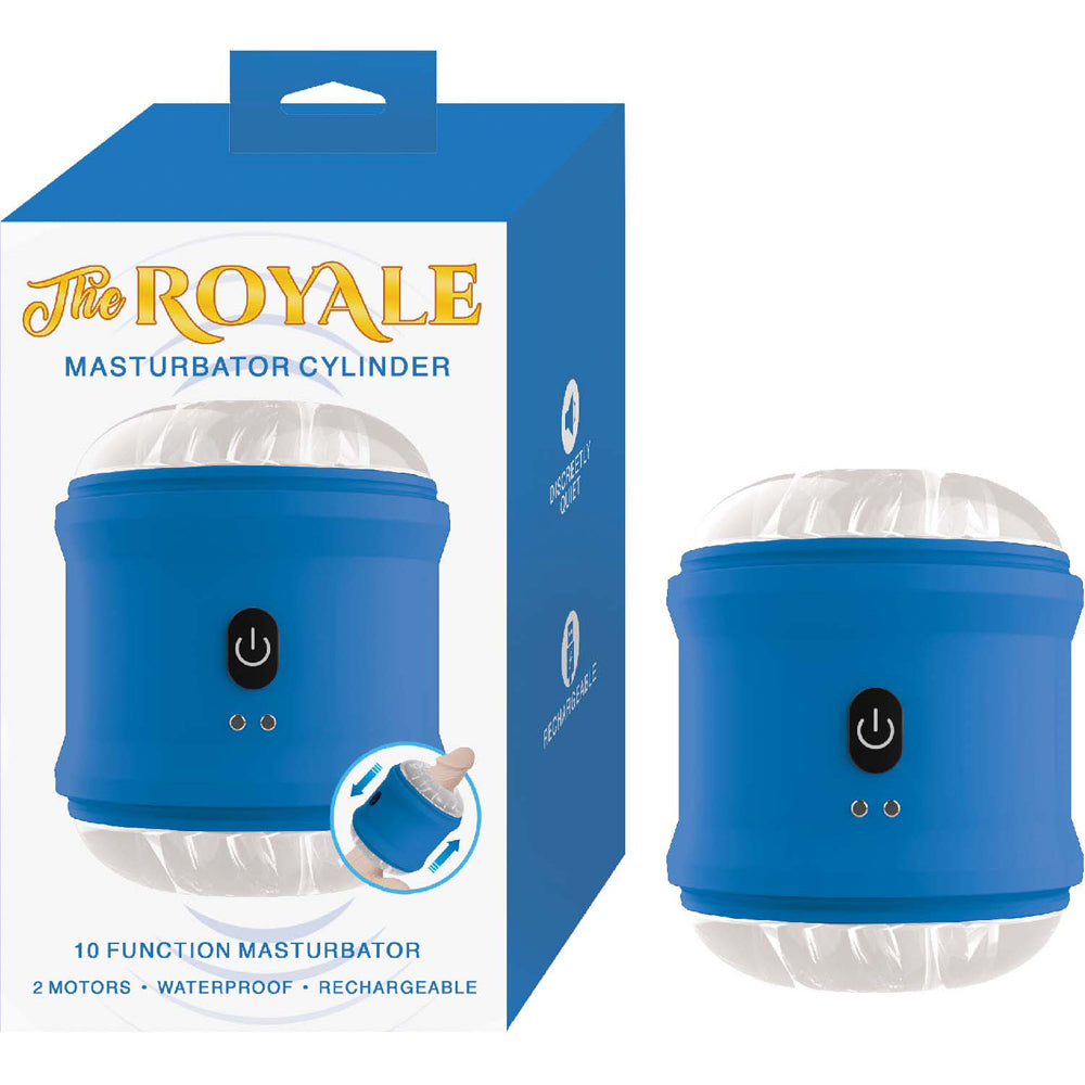 The Royale Masturbator Cylinder Blue | 782631327403 | Available at EroticWarehouse.com