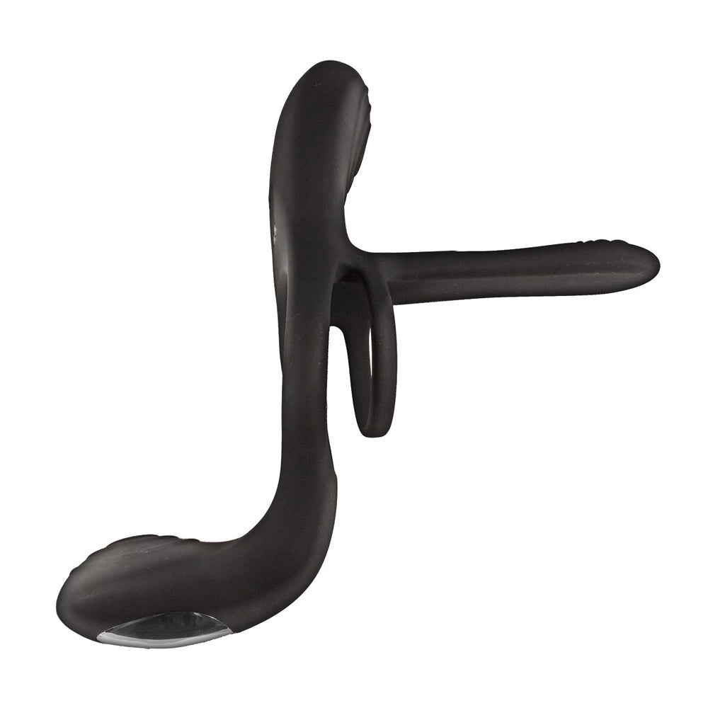 Enhancer Vibrating Lovers Ring Black | 782631328301 | Available at EroticWarehouse.com