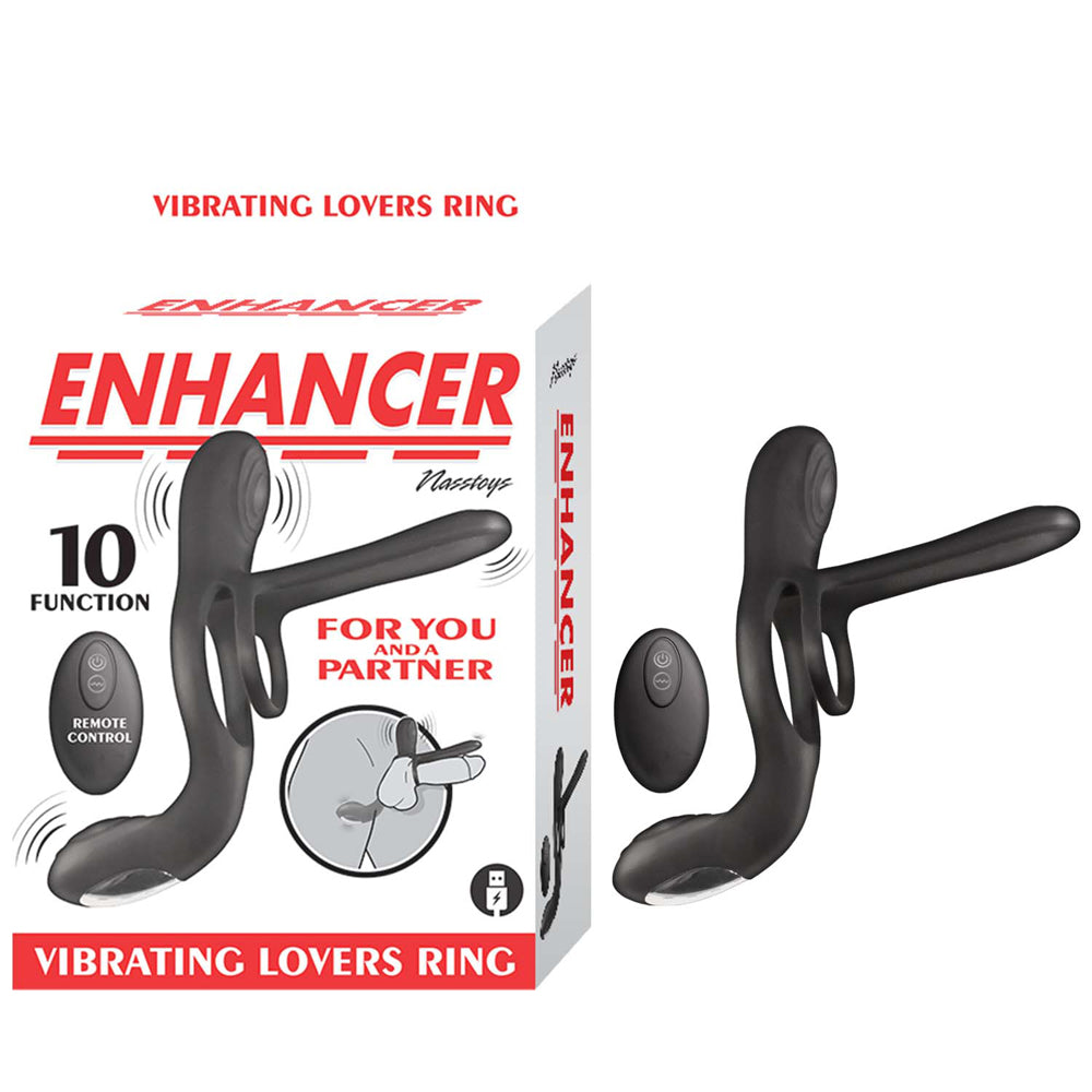 Enhancer Vibrating Lovers Ring Black | 782631328301 | Available at EroticWarehouse.com