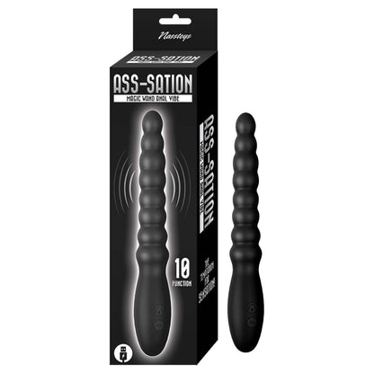Ass-Sation Magic Wand Anal Vibe Black | 782631328417 | Available at EroticWarehouse.com