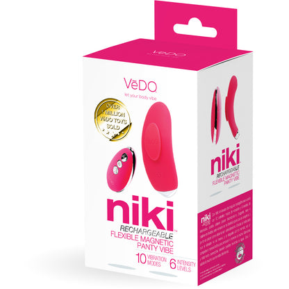 Niki Rechargeable Panty Vibe Foxy Pink | 789185756826 | Available at EroticWarehouse.com
