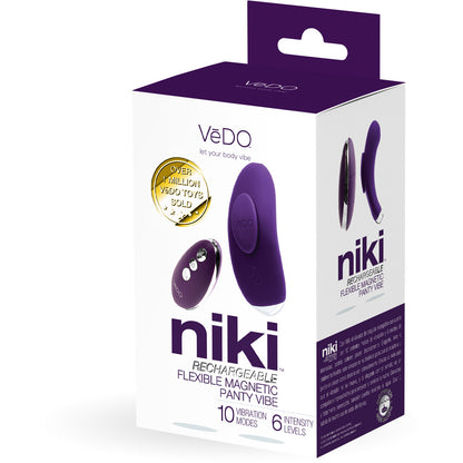 Niki Rechargeable Panty Vibe Deep Purple | 789185757137 | Available at EroticWarehouse.com