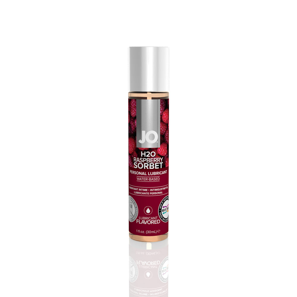 JO H2O Flavored Lubricant Raspberry Sorbet 1 oz. | 796494101179 | Available at EroticWarehouse.com