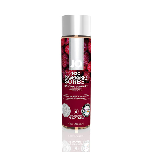 JO H2O Flavored Lubricant Raspberry Sorbet 4 oz. | 796494401170 | Available at EroticWarehouse.com