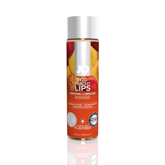 JO H2O Flavored Lubricant Peachy Lips 4 oz. | 796494401767 | Available at EroticWarehouse.com