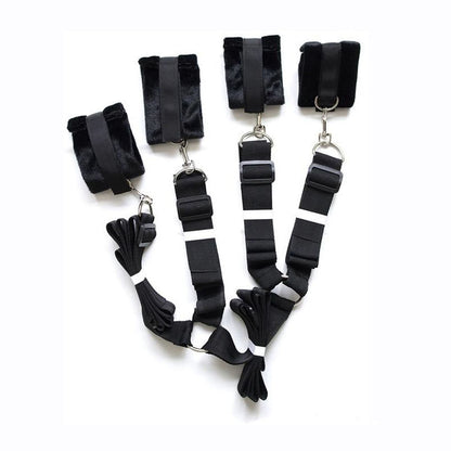 Fuzzy Bedroom Bondage Kit Black | 802991609510 | Available at EroticWarehouse.com
