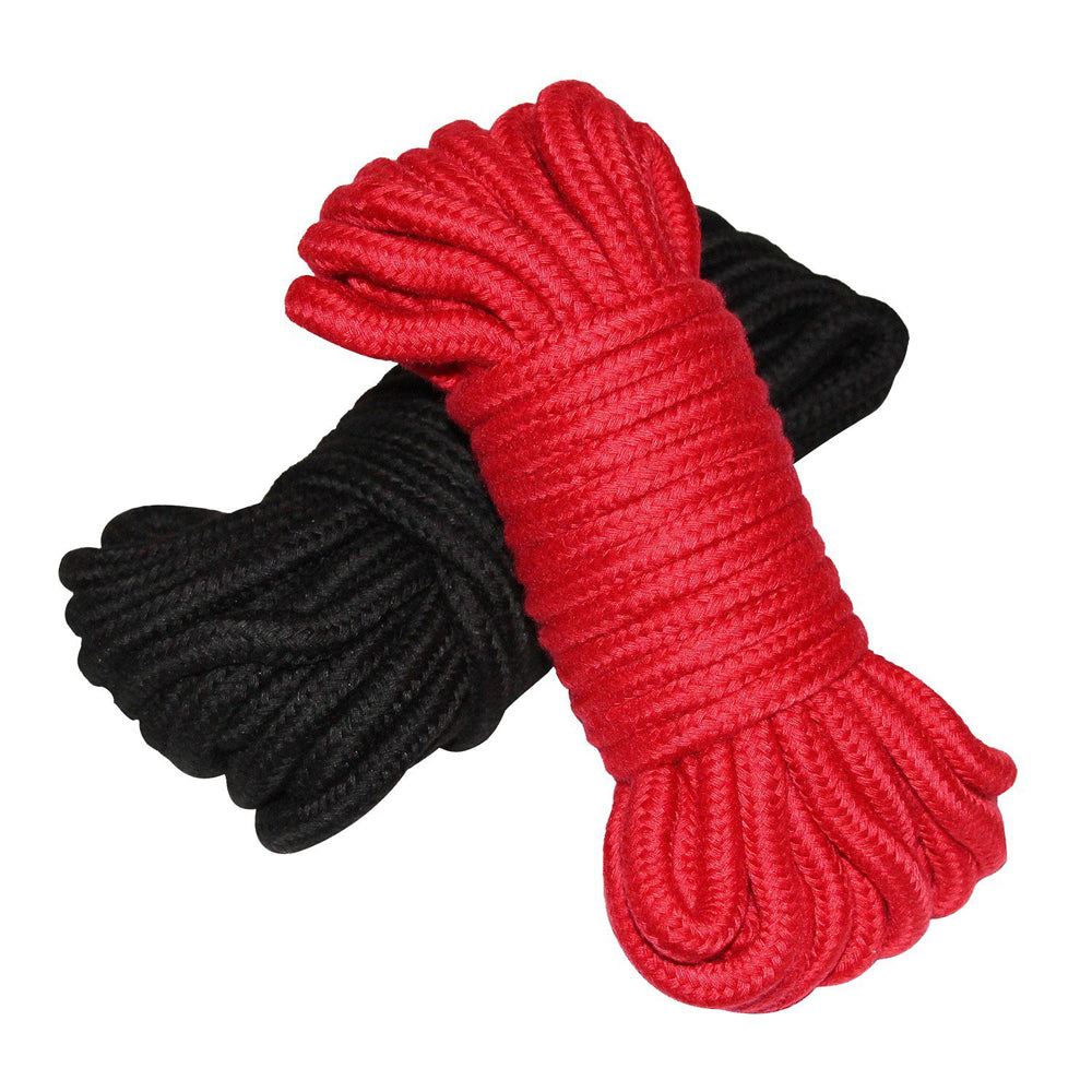 Red & Black 10M 2-Pack Rope Kit | 802991611711 | Available at EroticWarehouse.com