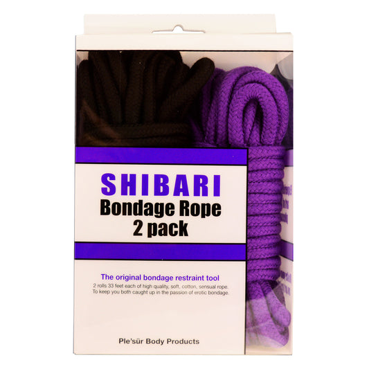 Purple & Black 10M 2-Pack Rope Kit | 802991611728 | Available at EroticWarehouse.com