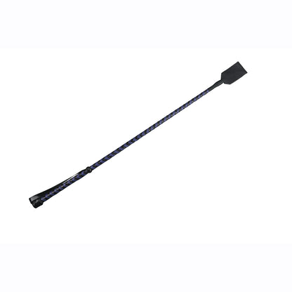 23" PU Riding Crop PVC Ornate Pro Handle Black | 802991612596 | Available at EroticWarehouse.com