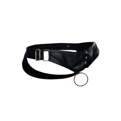 Dngeon Cockring Jockstrap Black One Size | 804859874504 | Available at EroticWarehouse.com