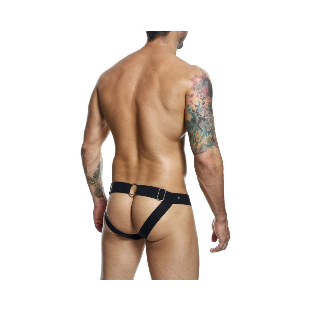 Dngeon Peekaboo Jockstrap Black One Size | 804859874535 | Available at EroticWarehouse.com