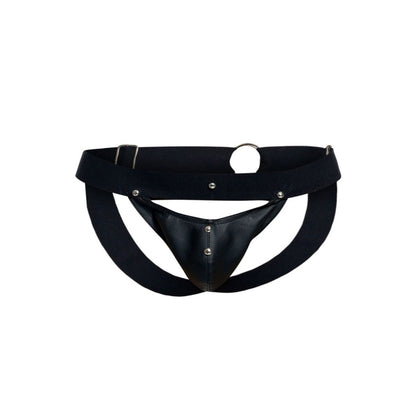 Dngeon Peekaboo Jockstrap Black One Size | 804859874535 | Available at EroticWarehouse.com