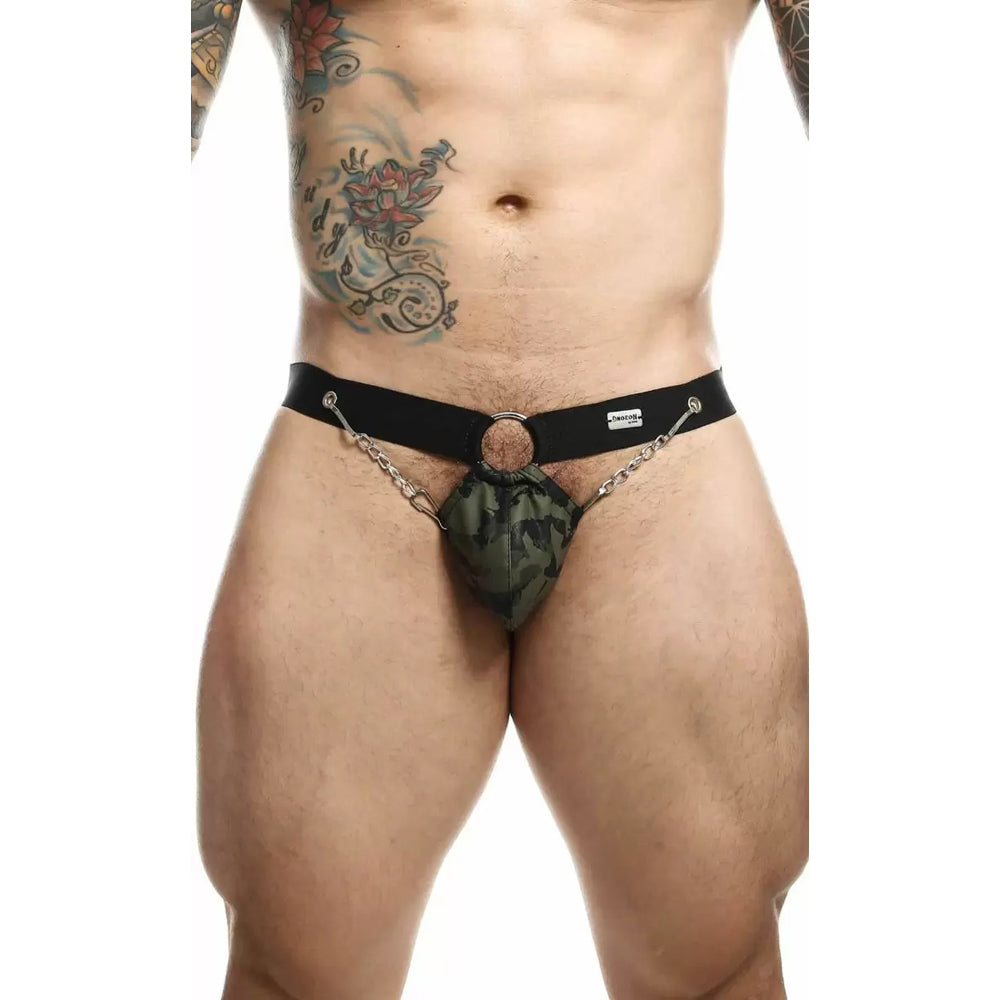 Dngeon Chain Jockstrap Army One Size | 804859876324 | Available at EroticWarehouse.com