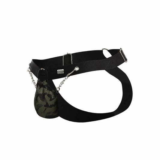 Dngeon Chain Jockstrap Army One Size | 804859876324 | Available at EroticWarehouse.com